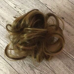 Synthetic Dark Blonde/Brown mix  clip-in Bun extension
